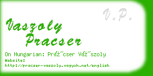 vaszoly pracser business card